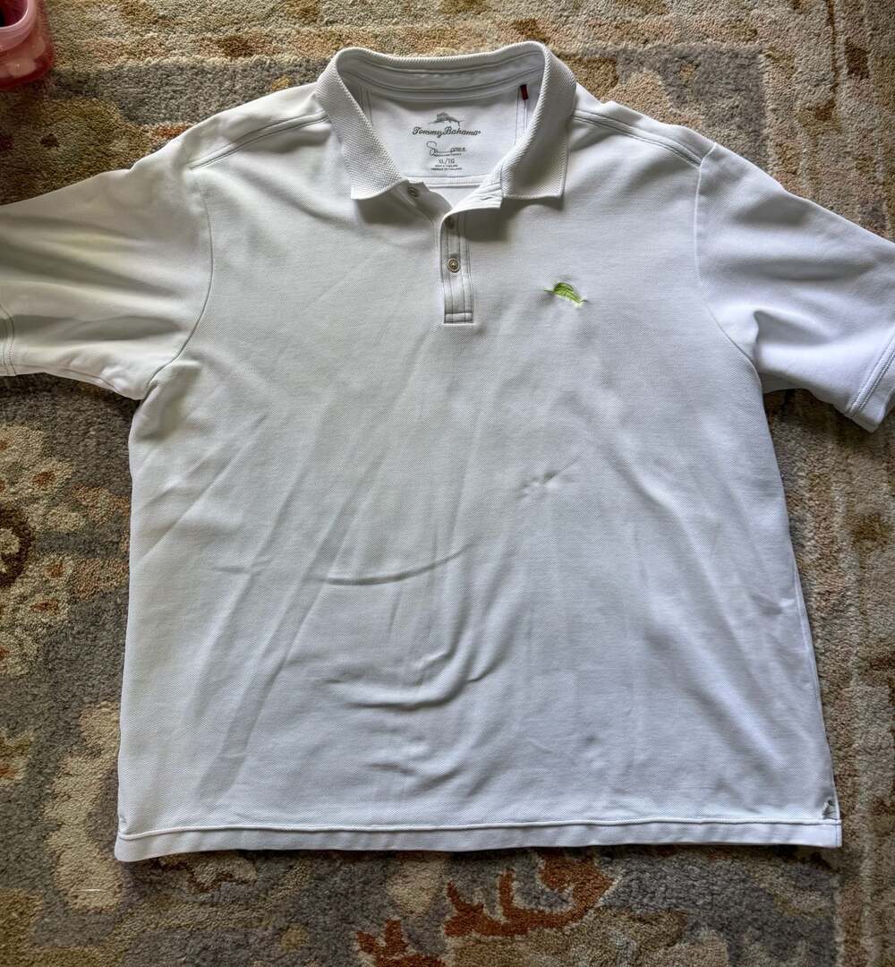 Tommy Bahama Emfielder Polo Shirt White Size XL